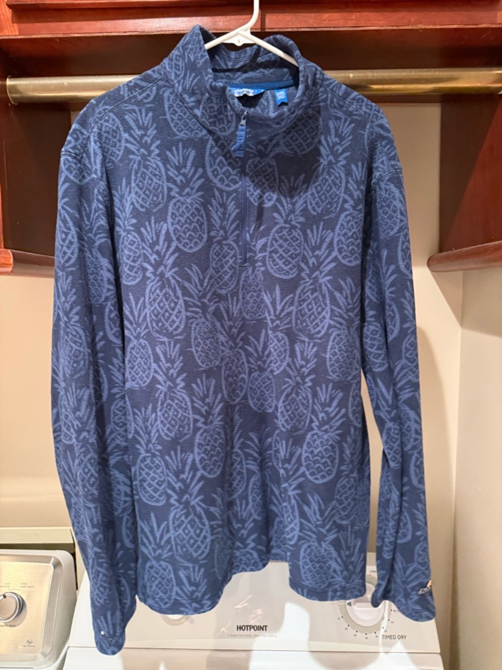 Chubbies Blue Pineapple Print Quarter-Zip Pullover